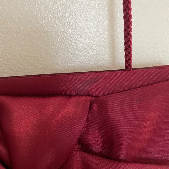 Target 2010s Berry Red Bow Evening Sateen Clutch - Picture 7 of 16